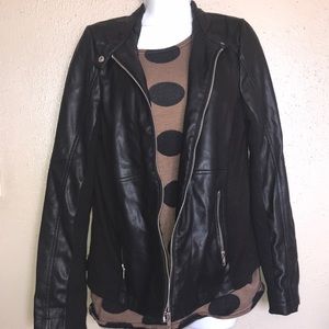 Black faux leather jacket